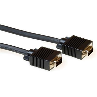 Кабел ACT AK4271, VGA мъжко - VGA мъжко, 15 pin, 15 м, Черен, Булкна ниска цена с бърза доставка - BestPC.BG