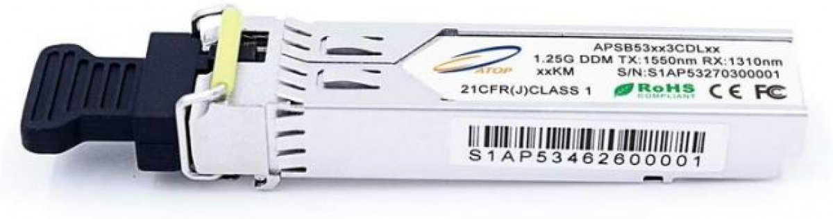 SFP Модул SFP по едно влакно BIDI SFP, 155M, Atop : Дължина на вълната nm - 1310, 20 кмна ниска цена с бърза доставка - BestPC.BG