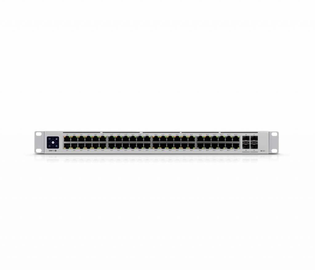 Комутатор/Суич Switch Ubiquiti USW-Pro-48-POE, 40x Gbit PoE+, 8x GBit PoE+, 4xSFP+ слота, 600Wна ниска цена с бърза доставка - BestPC.BG