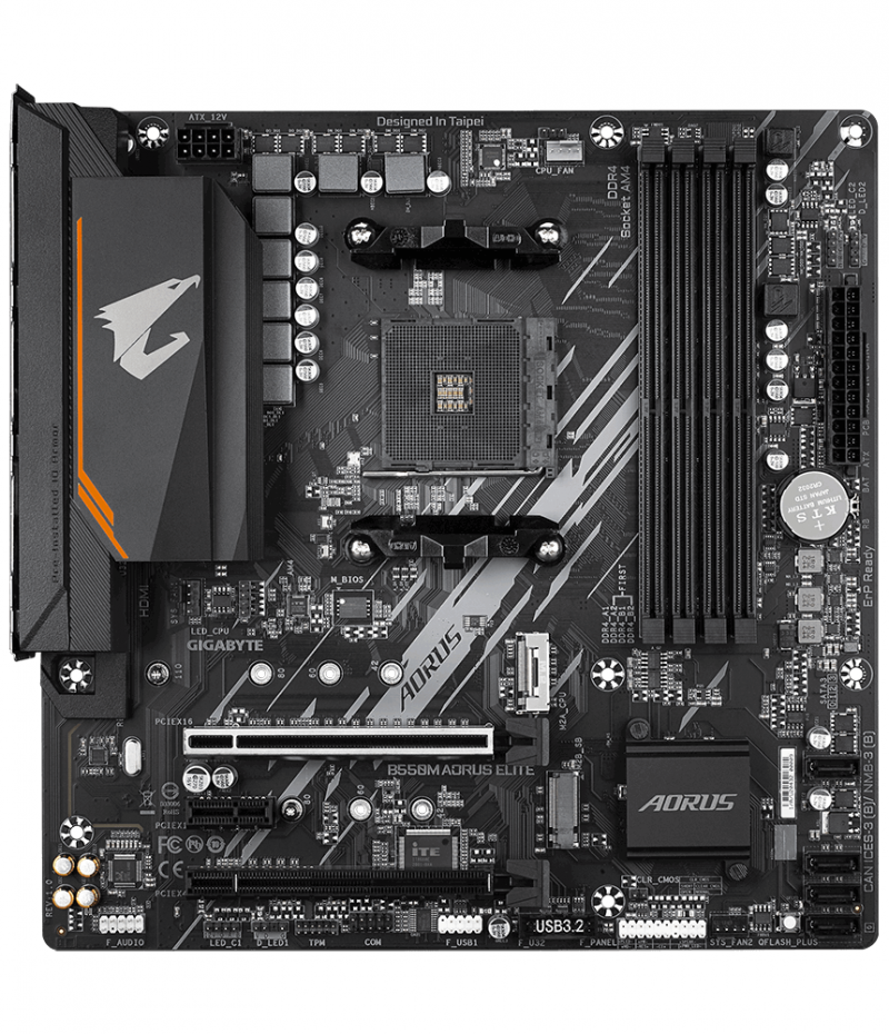 GIGABYTE B550M AORUS ELITE Дънна платкана ниска цена с бърза доставка - BestPC.BG