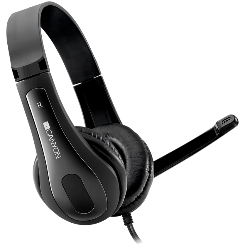 Слушалки CANYON HSC-1 basic PC headset with microphone, combined 3.5mm plugна ниска цена с бърза доставка - BestPC.BG