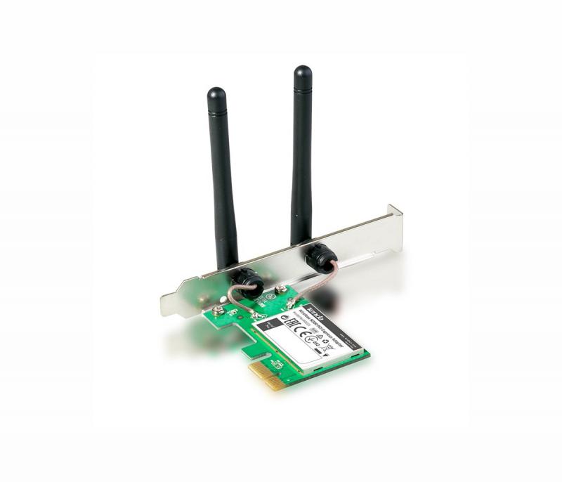 Безжичен адаптер Tenda W322E, N300, PCI-E 2.0(x1), 2x 2.5dBi външни антенина ниска цена с бърза доставка - BestPC.BG