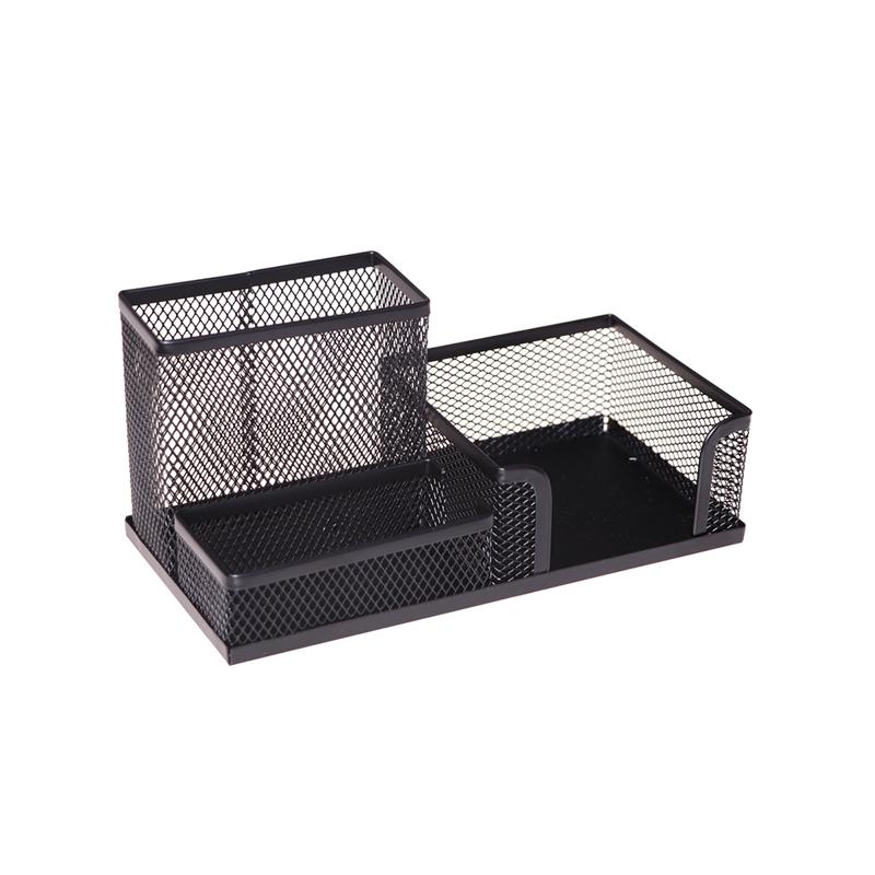 Office 1 Органайзер за бюро, с 3 отделения, мрежест, метален, черенна ниска цена с бърза доставка - BestPC.BG