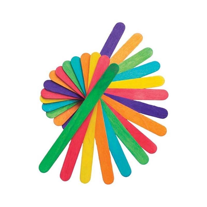 Foska Дървени пръчки, цветни, 15 cm, 50 брояна ниска цена с бърза доставка - BestPC.BG