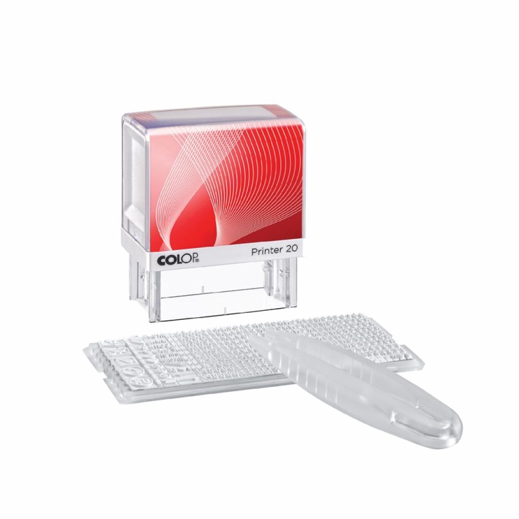 Colop Печат Printer 20-1 Set, самонареждащ се, 14 x 38 mm, с букви на латиницана ниска цена с бърза доставка - BestPC.BG