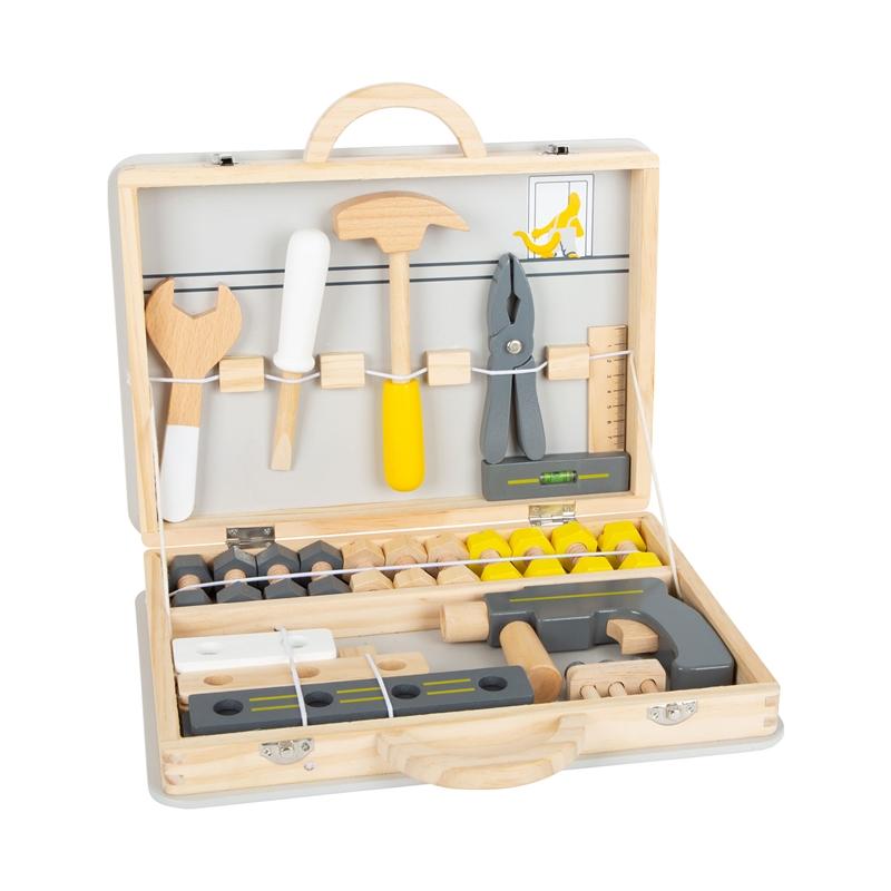 Small Foot Куфар с инструменти, дървен, 33 х 6 х 27 cm, 44 частина ниска цена с бърза доставка - BestPC.BG