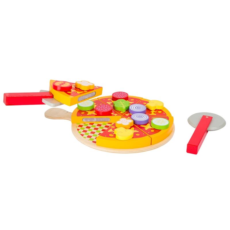 Small Foot Комплект Пица за рязане, дървен, 21 частина ниска цена с бърза доставка - BestPC.BG