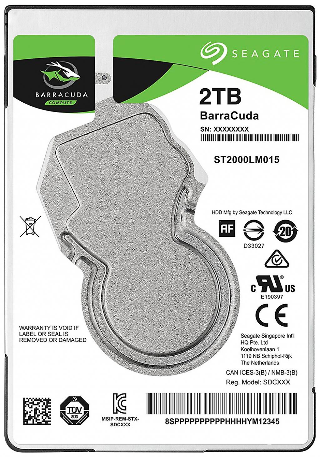 HDD вътрешен SEAGATE Barracuda 2TB HDD SATA 6Gb-s 5400rpm 2.5inch 7mm height 128Mb cache BLKна ниска цена с бърза доставка - BestPC.BG