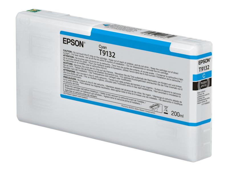 Касета с мастило EPSON T9132 Cyan Ink Cartridge 200mlна ниска цена с бърза доставка - BestPC.BG