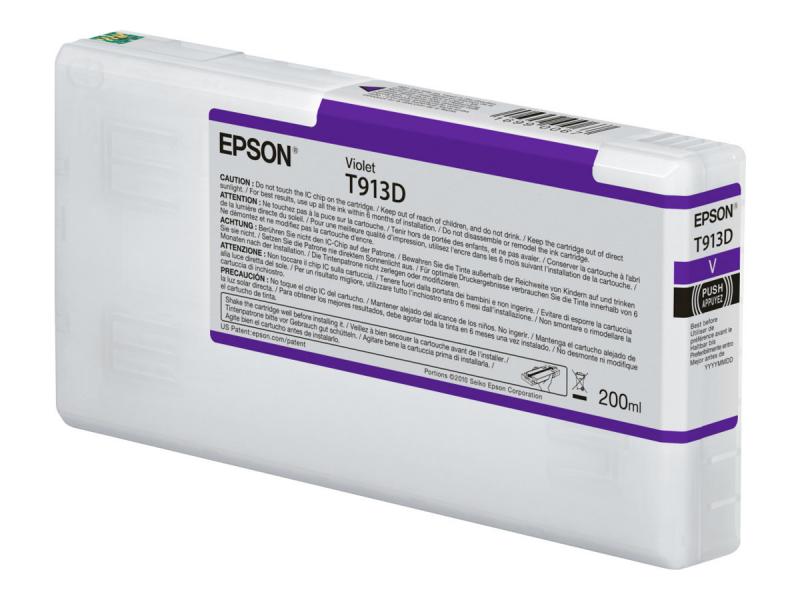 Касета с мастило Epson T913D Violet Ink Cartridge 200mlна ниска цена с бърза доставка - BestPC.BG
