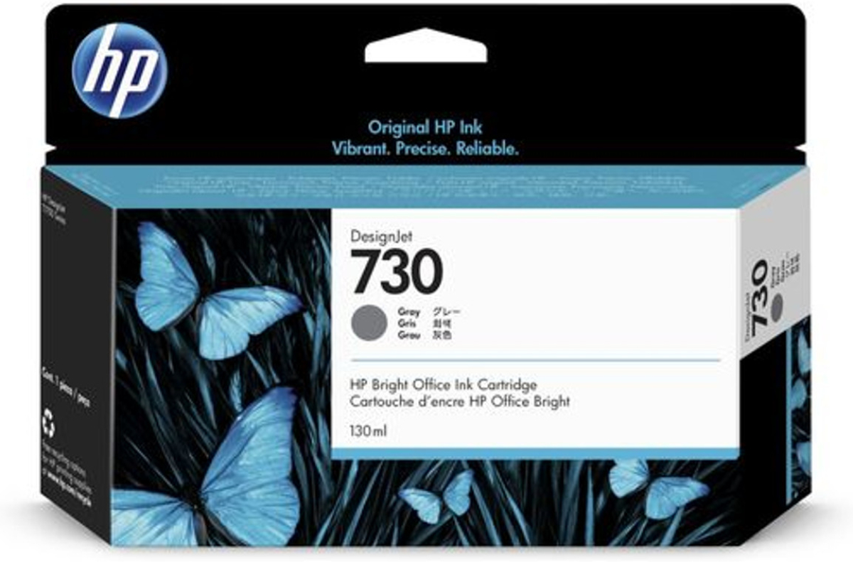 Касета с мастило HP 730 130 ml Gray Ink Cartridge T1600 - T2600 - T1700на ниска цена с бърза доставка - BestPC.BG
