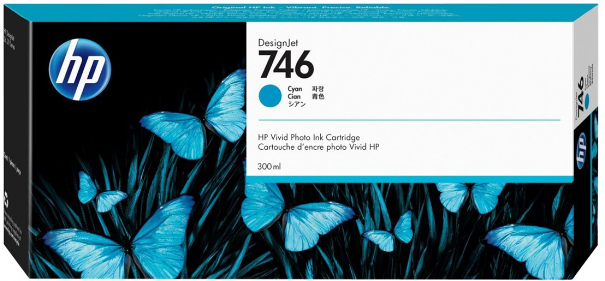 Касета с мастило HP 746 300-ml Cyan Ink Cartridgeна ниска цена с бърза доставка - BestPC.BG