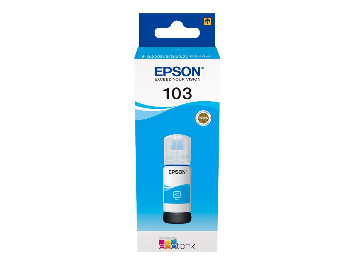 Касета с мастило EPSON Cartus 103 cyan 70mlна ниска цена с бърза доставка - BestPC.BG