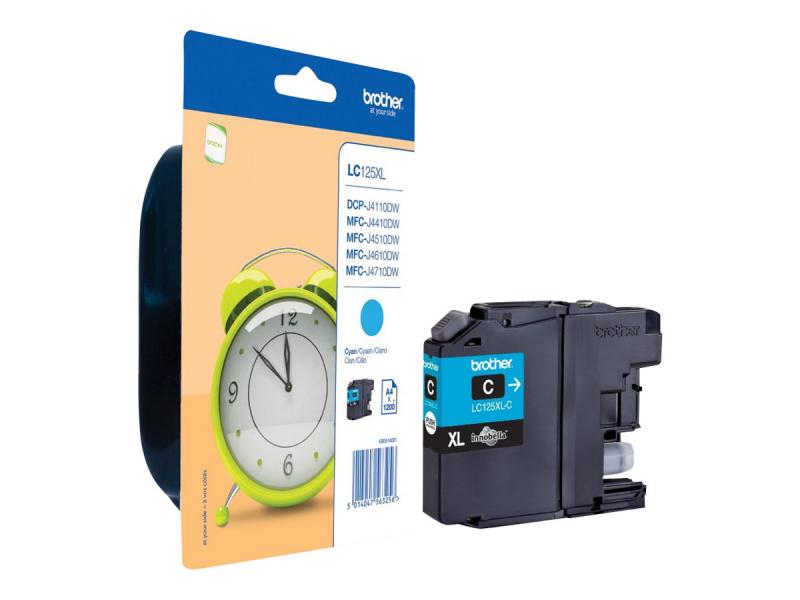 Касета с мастило BROTHER LC125XLC Ink cyan de capacitate mare - 1.200 paginiна ниска цена с бърза доставка - BestPC.BG