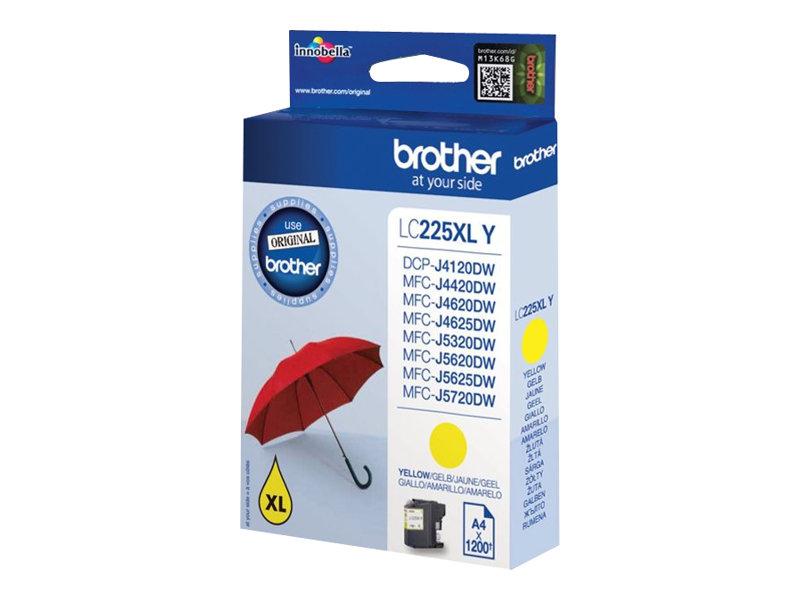 Касета с мастило BROTHER LC225XLY Ink yellow de capacitate mare - 1.200 paginiна ниска цена с бърза доставка - BestPC.BG