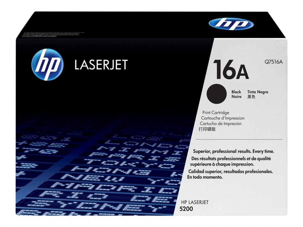 Тонер за лазерен принтер HP 16A original LaserJet Toner cartridge Q7516A black standard capacity 12.000 pagesна ниска цена с бърза доставка - BestPC.BG