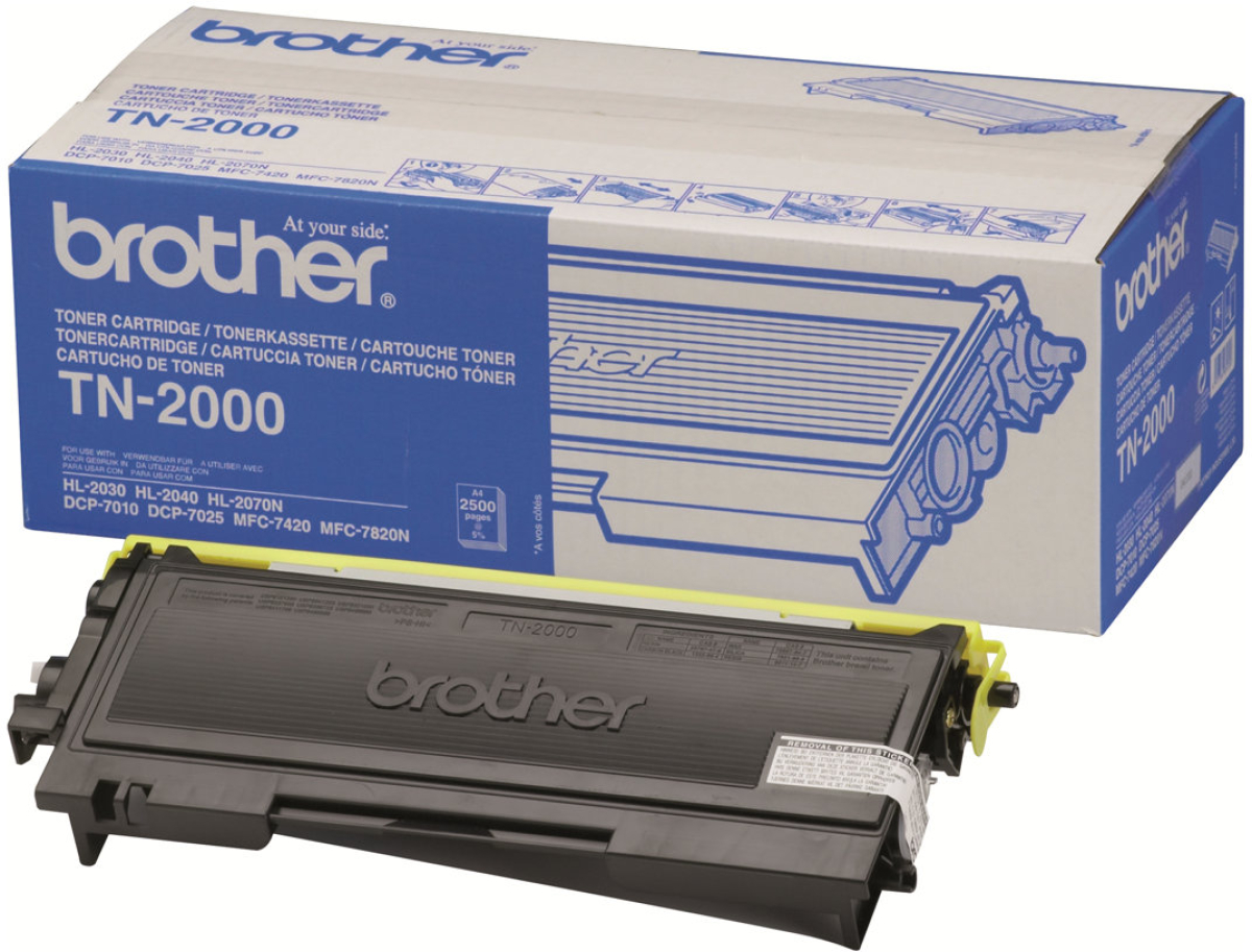 Тонер за лазерен принтер Brother TN-2000, за Brother DCP-7010/FAX-2820/ HL-2040, 2500 копия, черенна ниска цена с бърза доставка - BestPC.BG