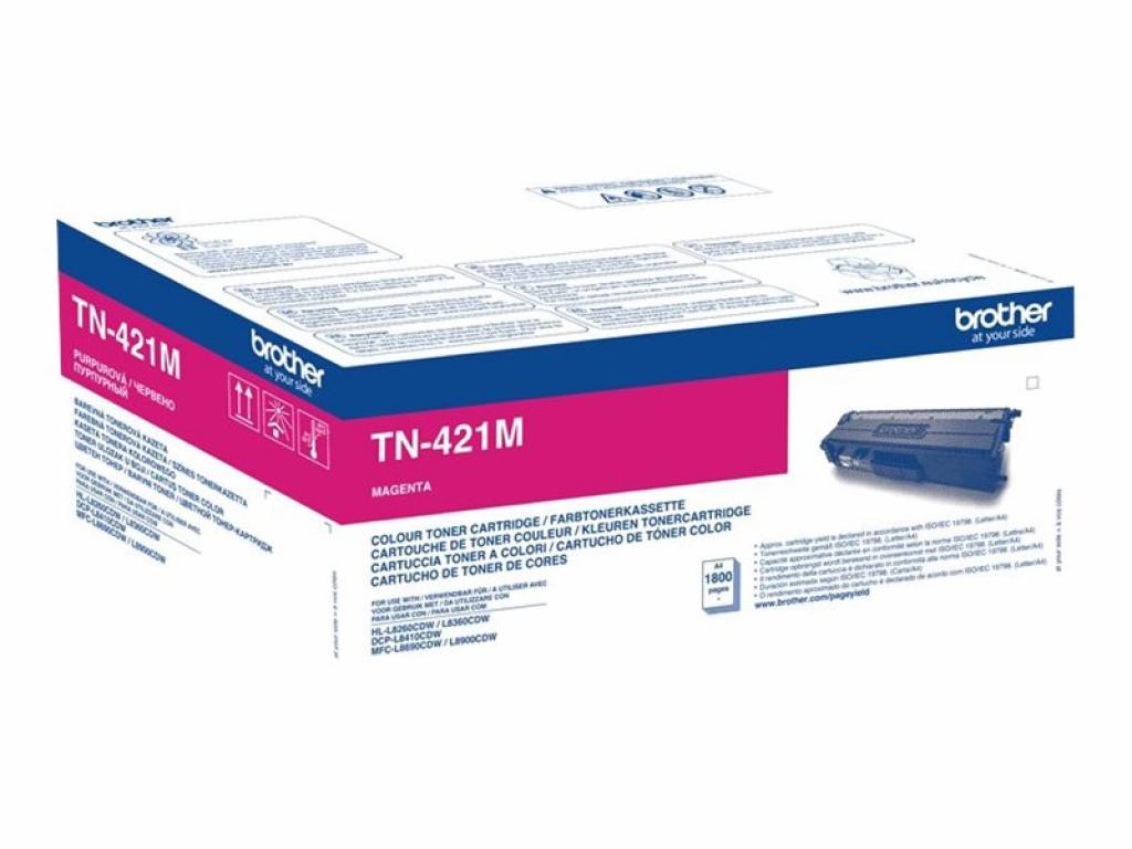 Тонер за лазерен принтер BROTHER TN421M Toner Cartridge Magenta 1.800 pagesна ниска цена с бърза доставка - BestPC.BG