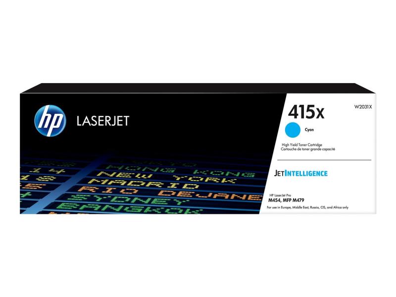 Тонер за лазерен принтер HP 415X Cyan LaserJet Toner Cartridgeна ниска цена с бърза доставка - BestPC.BG