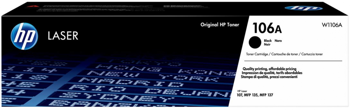 Тонер за лазерен принтер HP 106A Black Original Laser Toner Cartridgeна ниска цена с бърза доставка - BestPC.BG