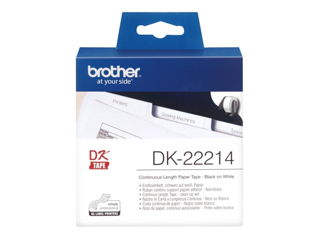 Хартия за принтер BROTHER DK22214 Brother szalagcimke 12mm, feherна ниска цена с бърза доставка - BestPC.BG