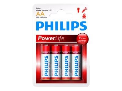 Батерия PHILIPS POWERLIFE LR6 AA 4-BLISTERIна ниска цена с бърза доставка - BestPC.BG