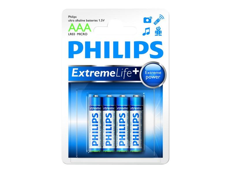Батерия PHILIPS PARISTO EXTREMELIFE AAA 4-PACKна ниска цена с бърза доставка - BestPC.BG