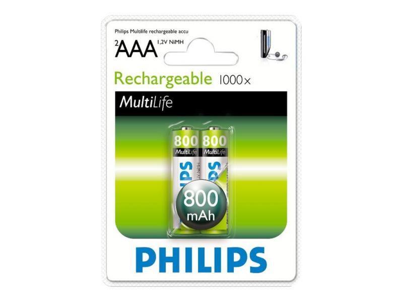 Батерия Philips Rechargeable battery LR03 AAA, 800 mAhна ниска цена с бърза доставка - BestPC.BG