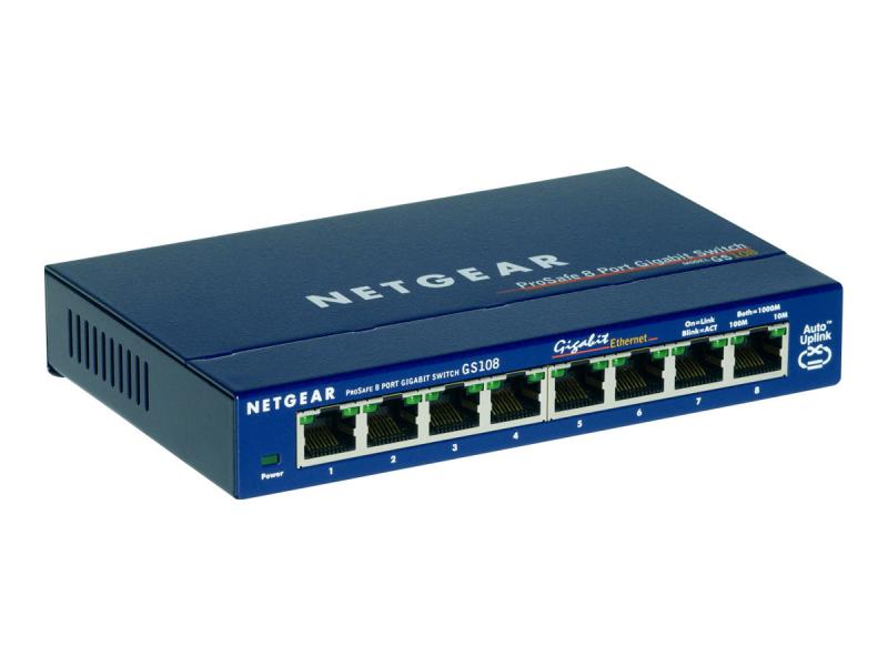 Комутатор/Суич NETGEAR Gigabit Switch 8xRJ45 10-100-1000 8port Lifetime Warranty ENна ниска цена с бърза доставка - BestPC.BG