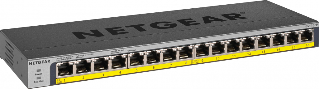 Комутатор/Суич NETGEAR 16PT POE-POE+GIGABIT UNMANAGED SWITCHна ниска цена с бърза доставка - BestPC.BG