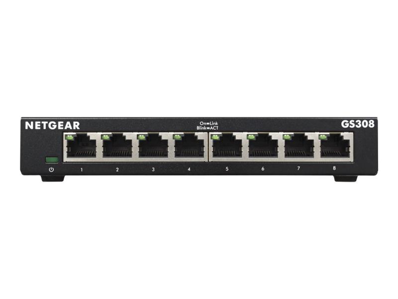 Комутатор/Суич NETGEAR 8-port Gigabit Ethernet Unmanaged Switch GS308на ниска цена с бърза доставка - BestPC.BG
