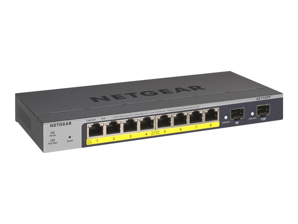 Комутатор/Суич NETGEAR 10-Port Gb Smart Switch m. PoEна ниска цена с бърза доставка - BestPC.BG