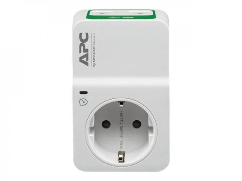 Контакт APC Essential SurgeArrest 1 Outlet 230V 2 Port USB Chargerна ниска цена с бърза доставка - BestPC.BG