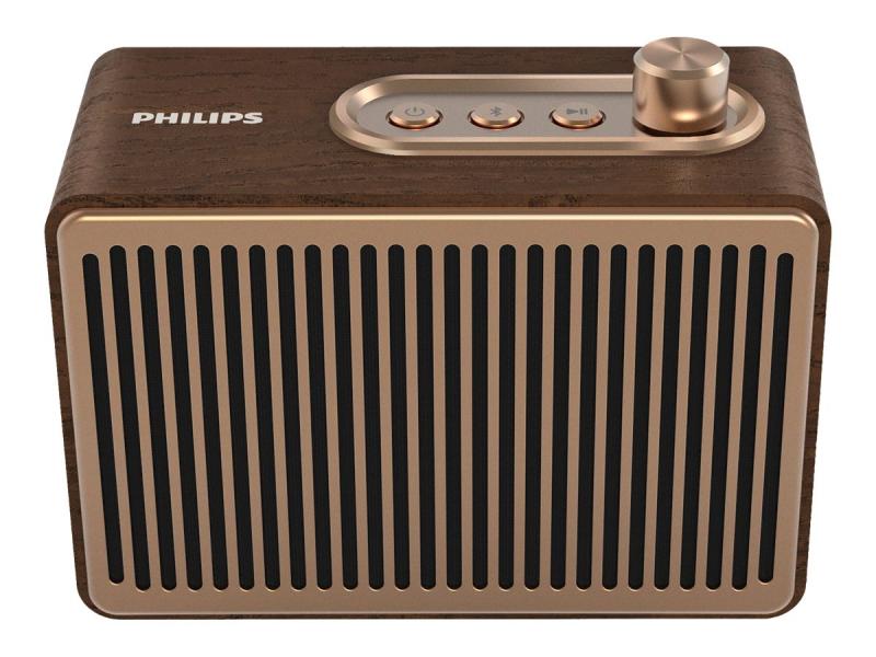 Мултимедиен продукт Philips Bluetooth portable speaker 4W, Vintage wooden cabinet, 10 hours of play timeна ниска цена с бърза доставка - BestPC.BG