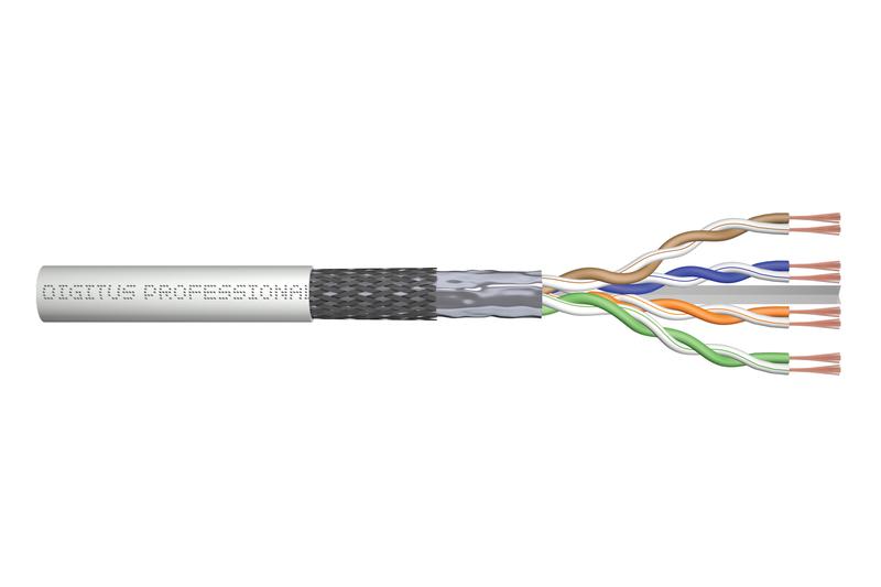 Инсталационен LAN кабел  ASSMANN DK-1633-P-1 : DIGITUS CAT 6 SF-UTP, усукана двойка, 100.00 мна ниска цена с бърза доставка - BestPC.BG