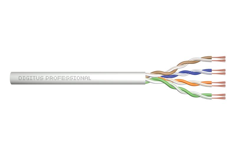 Инсталационен LAN кабел  ASSMANN DK-1511-P-1-1: DIGITUS CAT 5e U-UTP, усукана двойка, 100mна ниска цена с бърза доставка - BestPC.BG
