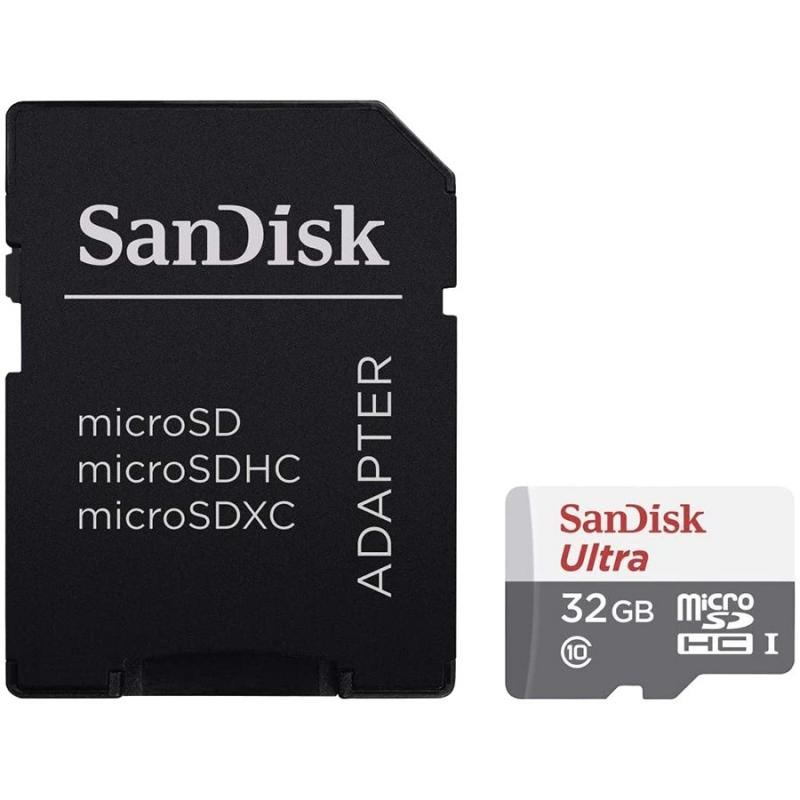 SanDisk Ultra microSDHC 32GB + SD Adapter 100MB-s Class 10 UHS-Iна ниска цена с бърза доставка - BestPC.BG