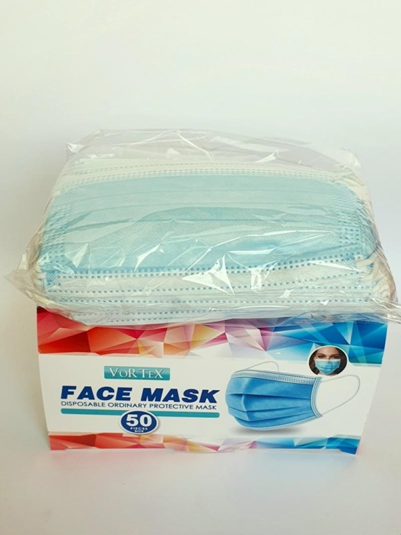 Продукт Маска за еднократна употреба - кутия 50бр.на ниска цена с бърза доставка - BestPC.BG