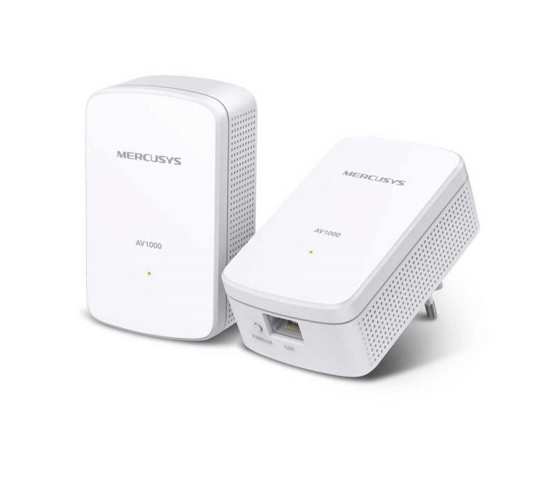 Пауърлайн продукти Mercusys MP500 KIT, AV1000, 1x GbE порт, LED индикатор, комплект 2 бр.на ниска цена с бърза доставка - BestPC.BG