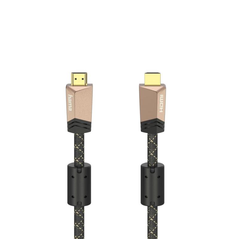 Кабел HAMA Premium, HDMI мъжко - HDMI мъжко, 1.5 м, Ферит, Позлатени конекторина ниска цена с бърза доставка - BestPC.BG