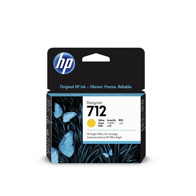 Касета с мастило HP 712 29-ml Yellow Ink Cartridgeна ниска цена с бърза доставка - BestPC.BG