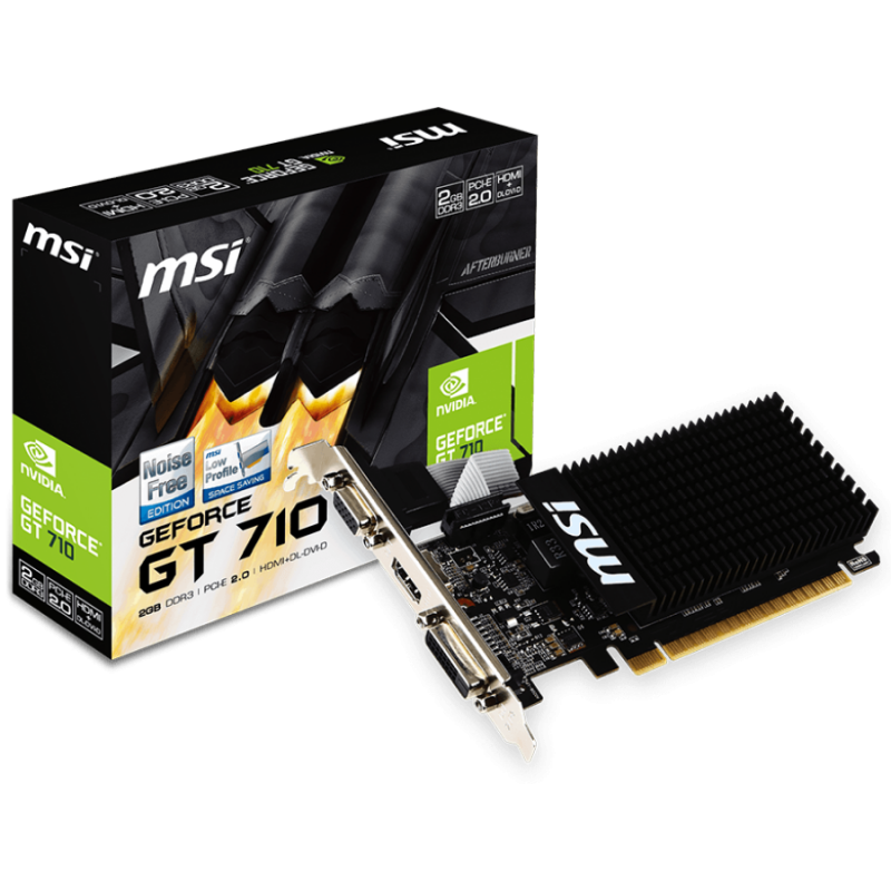 Видеокарта MSI Video Card NVidia GeForce GT 710, 2048MB DDR3на ниска цена с бърза доставка - BestPC.BG