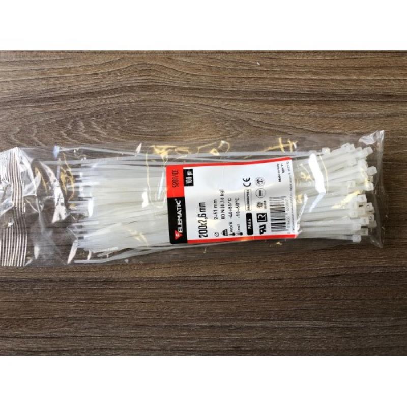 Продукт Кабелни връзки 200х3.5 /100бр/ ELEMATIC БЕЛИна ниска цена с бърза доставка - BestPC.BG