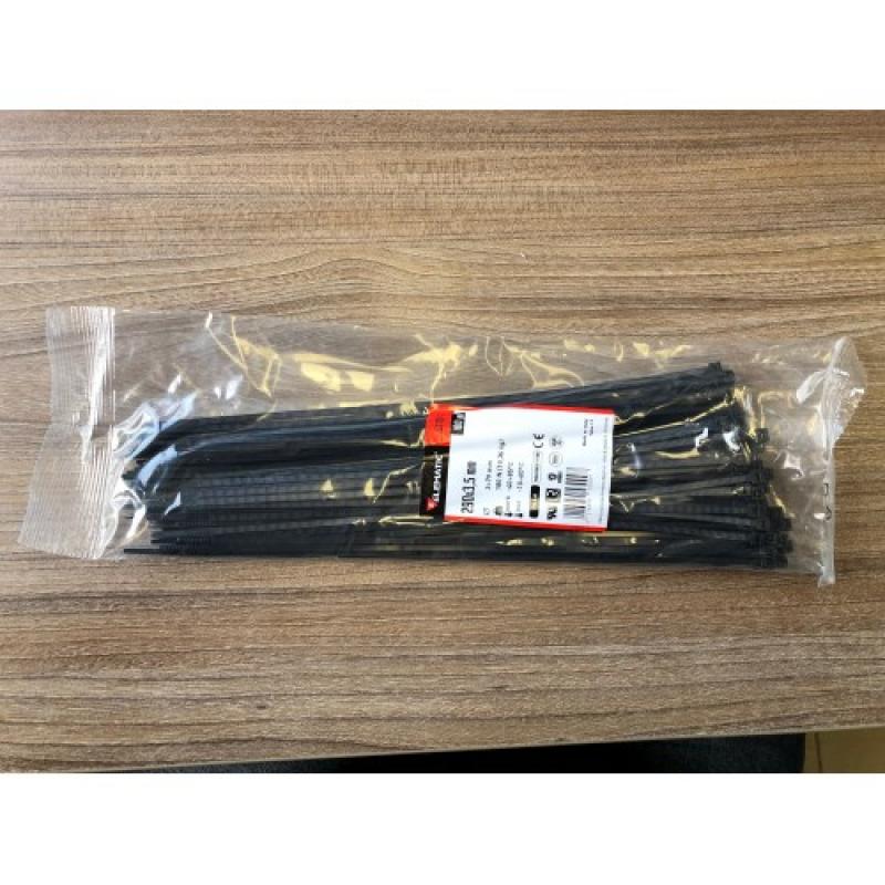 Продукт Кабелни връзки 290х3.5 /100бр/ ELEMATIC ЧЕРНИна ниска цена с бърза доставка - BestPC.BG