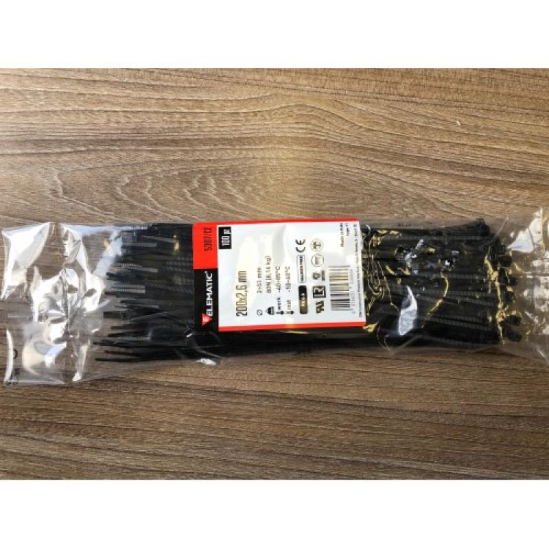 Продукт Кабелни връзки 360x4.5 /100бр/ ELEMATIC ЧЕРНИна ниска цена с бърза доставка - BestPC.BG