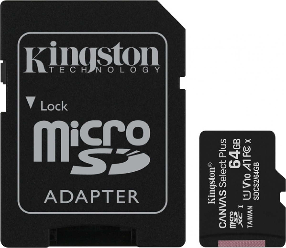 Micro SDHC 64G UHS-I Cl10+Adapter, Kingston Select+на ниска цена с бърза доставка - BestPC.BG