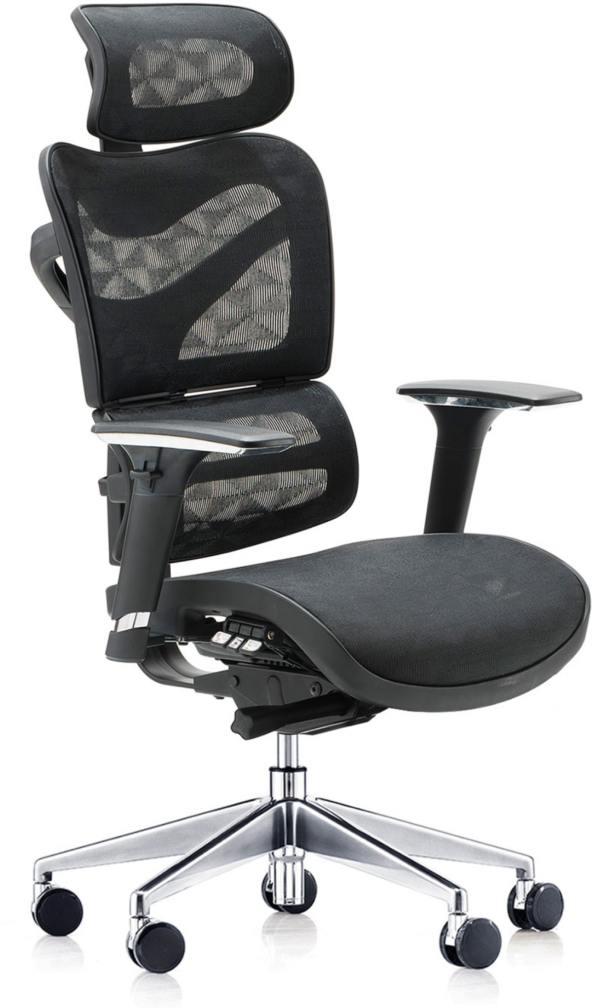 Ергономичен стол RFG TECH@MAX, Multi-function механизъм, до 250 kg, черенна ниска цена с бърза доставка - BestPC.BG