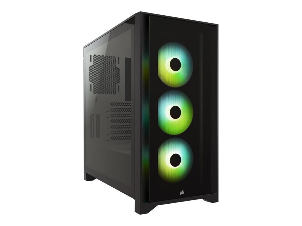 Кутия CORSAIR iCUE 4000X RGB Tempered Glass Mid-Tower Blackна ниска цена с бърза доставка - BestPC.BG