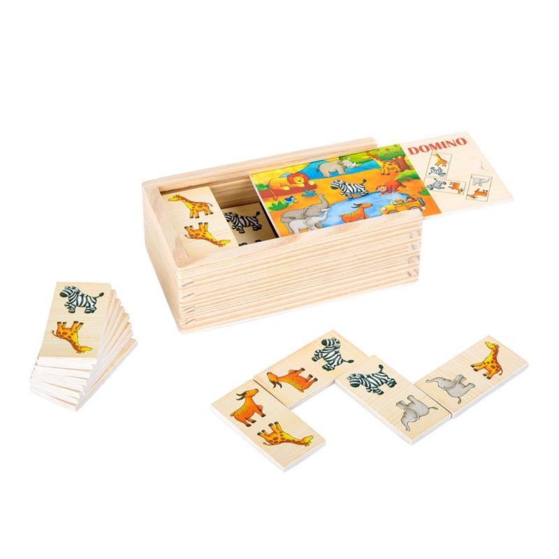 Small Foot Домино Сафари, дървено, 28 частина ниска цена с бърза доставка - BestPC.BG