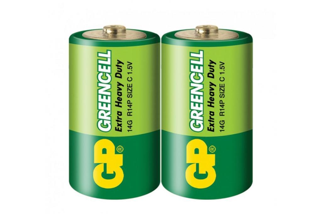 Цинк карбонова батерия GP 14G-S2 Greencell, R14, 2 бр. в опаковка - Shrink, 1.5Vна ниска цена с бърза доставка - BestPC.BG